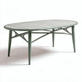 Stół ogrodowy owalny z aluminium w kolorze zielonym 120 x 70 x 75cm