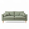Sofa dwuosobowa z poduszkami w kolorze miętowym 180 x 90 x 80cm
